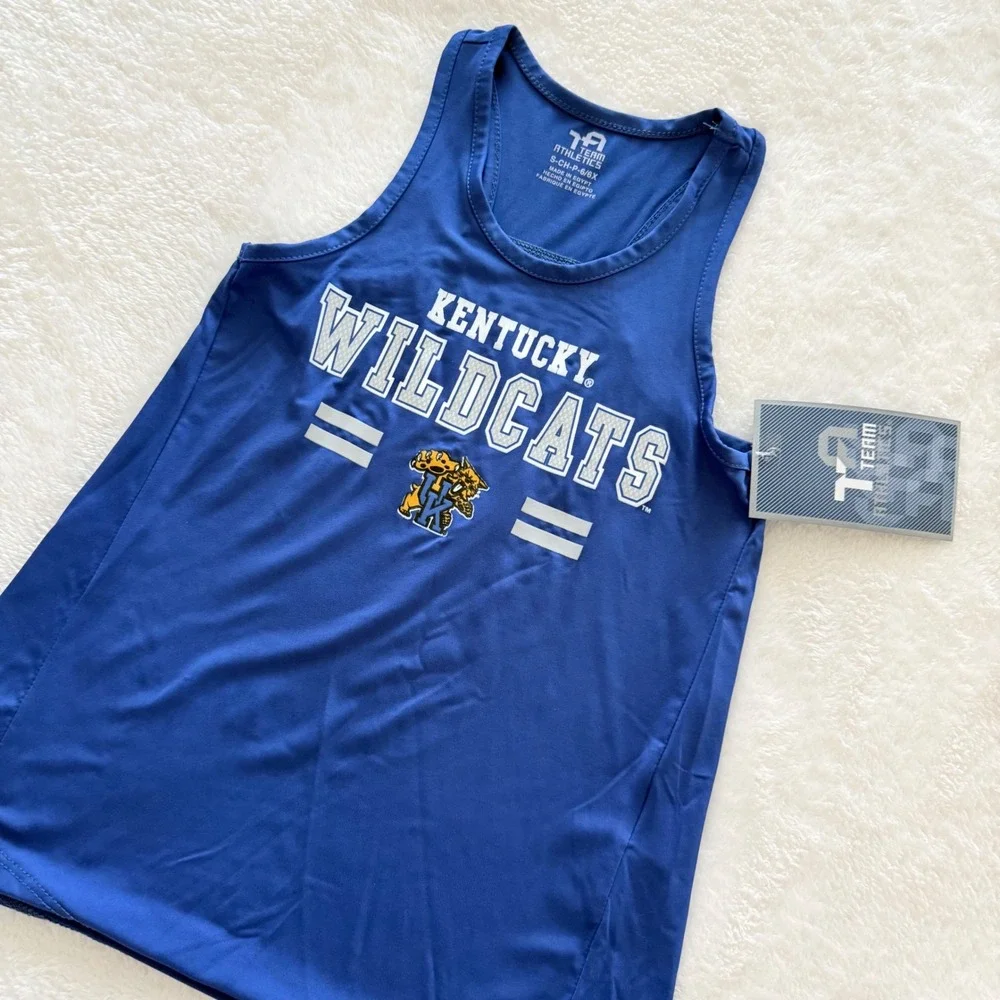 Kentucky Wildcats Girls‎ 6 6X Blue Racerback Athletic Tank NWT UK